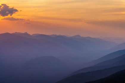 Picture of WILDFIRE SMOKE AND CLOUDS MIXING-UPPER WHITEFISH VALLEY STILLWATER STATE FOREST NEAR WHITEFISH