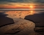 Picture of USA-NEW JERSEY-CAPE MAY NATIONAL SEASHORE-SUNSET ON OCEAN SHORE