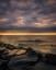 Picture of USA-NEW JERSEY-CAPE MAY NATIONAL SEASHORE-SUNSET ON OCEAN SHORE
