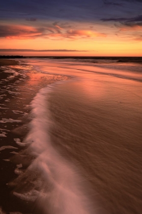 Picture of USA-NEW JERSEY-CAPE MAY NATIONAL SEASHORE-SUNRISE ON OCEAN SHORE