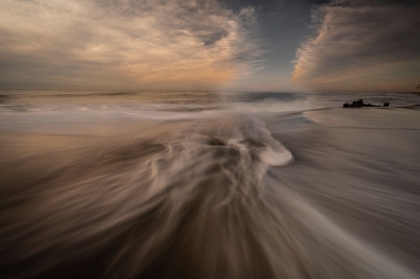 Picture of USA-NEW JERSEY-CAPE MAY NATIONAL SEASHORE CLOUDY SUNRISE ON SEASHORE