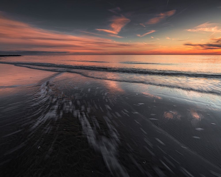 Picture of USA-NEW JERSEY-CAPE MAY NATIONAL SEASHORE SUNSET ON OCEAN SHORE