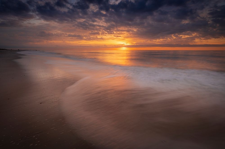 Picture of USA-NEW JERSEY-CAPE MAY NATIONAL SEASHORE SUNRISE ON OCEAN SHORE