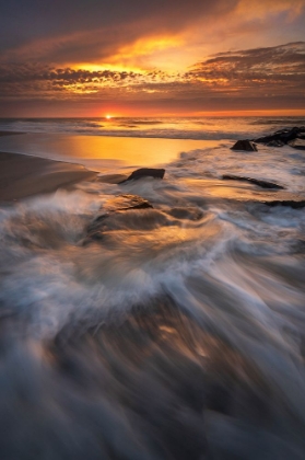 Picture of USA-NEW JERSEY-CAPE MAY NATIONAL SEASHORE SUNRISE ON OCEAN SHORE