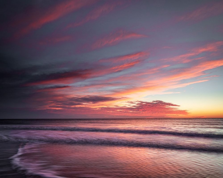 Picture of USA-NEW JERSEY-CAPE MAY NATIONAL SEASHORE SUNSET ON OCEAN SHORE