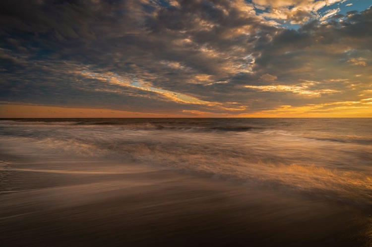 Picture of USA-NEW JERSEY-CAPE MAY NATIONAL SEASHORE SUNSET ON OCEAN SHORE