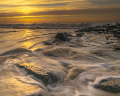 Picture of USA-NEW JERSEY-CAPE MAY NATIONAL SEASHORE SUNRISE ON OCEAN SHORE