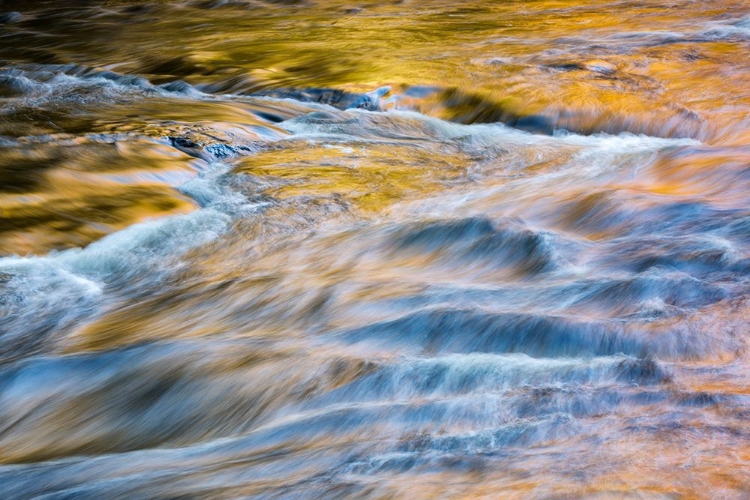 Picture of USA-NEW YORK-ADIRONDACKS TUPPER LAKE-AUTUMN REFLECTIONS AT BOG RIVER FALLS