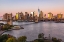 Picture of MANHATTAN-NEW YORK-USA SUNRISE VIEW OF MANHATTAN AND THE BROOKLYN BRIDGE