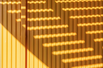 Picture of CONEY ISLAND-BROOKLYN-NEW YORK-USA STRIPED SHADOWS ON A YELLOW BUILDING