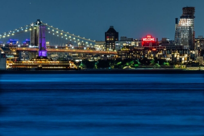 Picture of USA-NEW YORK NEW YORK CITY SKYLINE AT NIGHT