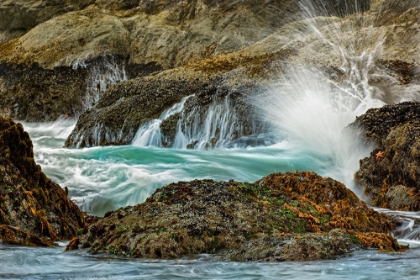 Picture of SURF CRASHING ON ROCKS-BANDON BEACH-OREGON