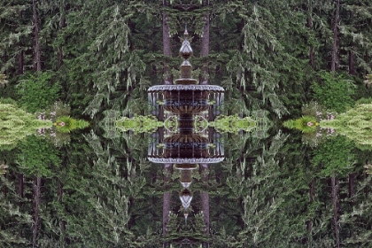 Picture of FOUNTAIN AND IN RHODODENDRON GARDEN-SHORE ACRES STATE PARK-COOS BAY-OREGON