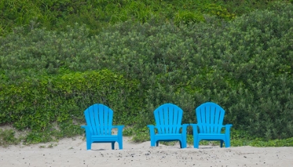 Picture of OREGON-CHAIRS ON CANNON BEACH