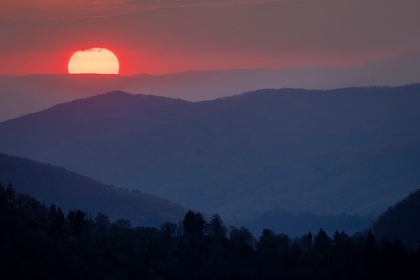 Picture of SUNSET FROM MORTON OVERLOOK-GREAT SMOKY MOUNTAINS NATIONAL PARK-TENNESSEE