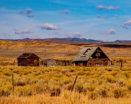 Picture of USA-UTAH-OLD WOODEN BARN AND SHED ALONG HIGHWAY 39 WEST OF WOODRUFF