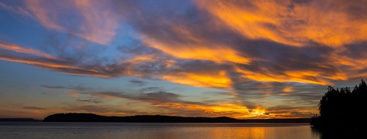 Picture of USA-WASHINGTON STATE-SEABECK PANORAMIC SUNRISE OVER HOOD CANAL