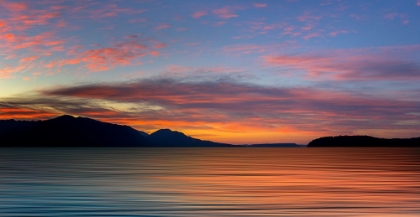 Picture of USA-WASHINGTON STATE-SEABECK COMPOSITE PANORAMIC SUNSET OVER HOOD CANAL