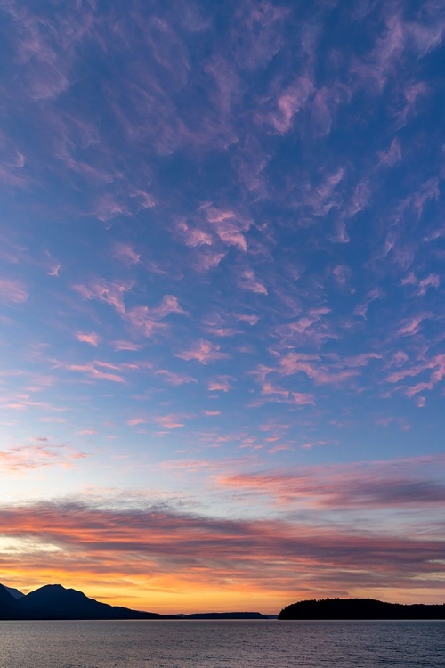 Picture of USA-WASHINGTON STATE-SEABECK SUNSET OVER HOOD CANAL