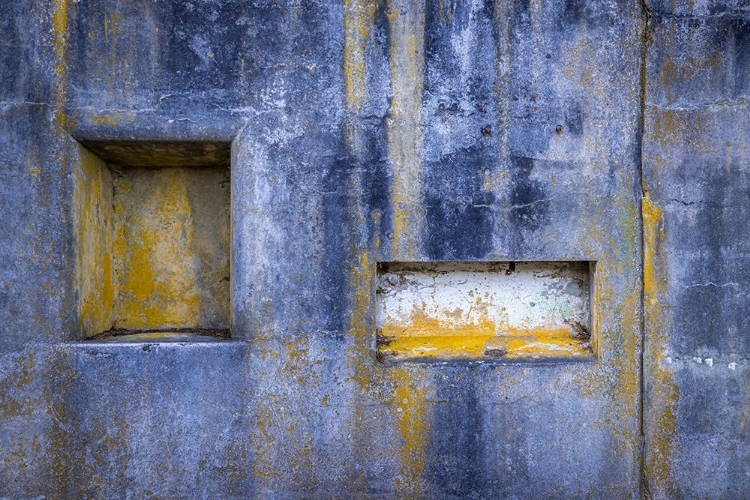 Picture of USA-WASHINGTON STATE-FORT FLAGLER STATE PARK WEATHERING PATTERNS AND NICHES OF CONCRETE WALL