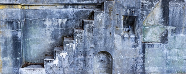 Picture of USA-WASHINGTON STATE-FORT FLAGLER STATE PARK PANORAMIC OF STAIRS AND WEATHERED CONCRETE WALLS