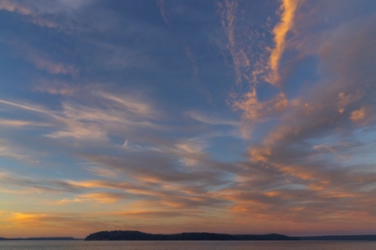 Picture of USA-WASHINGTON STATE-SEABECK SUNSET OVER HOOD CANAL