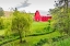 Picture of COLFAX-WASHINGTON STATE-USA-A RED BARN ON A FARM IN THE PALOUSE HILLS
