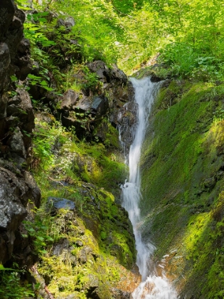 Picture of WASHINGTON STATE-CENTRAL CASCADES-WATERFALL AT KENDALL PEAK