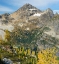 Picture of WASHINGTON STATE-NORTH CASCADES-LEWIS LAKE AND BLACK PEAK-VIEW FROM HEATHER PASS