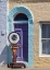 Picture of USA-WASHINGTON STATE-POMEROY COLORFUL OLD BUILDING WITH ARCHED WINDOWS AND DOORWAY WITH SCALE