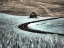 Picture of USA-WASHINGTON STATE-PALOUSE-ROAD RUNNING THROUGH THE CROPS WITH BARN ALONG SIDE THE ROAD
