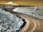 Picture of USA-WASHINGTON STATE INFRARED CAPTURE OF ROAD RUNNING THOUGH WILDFLOWERS WITH MOUNT HOOD BACKGROUND