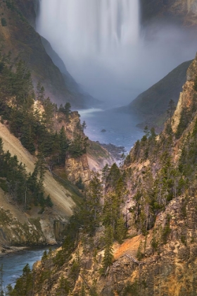 Picture of LOWER FALLS AT SUNRISE FROM ARTIST POINT-YELLOWSTONE NATIONAL PARK-WYOMING