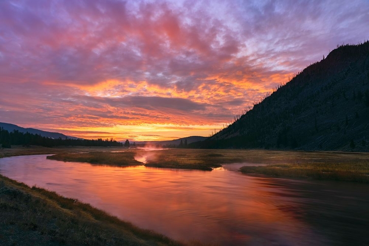 Picture of MADISON RIVER AT SUNRISE-YELLOWSTONE NATIONAL PARK-WYOMING