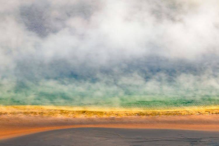 Picture of ELEVATED VIEW OF GRAND PRISMATIC SPRING AND COLORFUL BACTERIAL MAT-YELLOWSTONE NATIONAL PARK