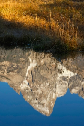 Picture of TETON RANGE REFLECTED IN SNAKE RIVER FROM SCHWABACHER LANDING-GRAND TETON NATIONAL PARK-WYOMING