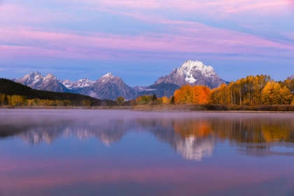 Picture of AUTUMN VIEW OF MOUNT MORAN AND SNAKE RIVER-GRAND TETON NATIONAL PARK-WYOMING