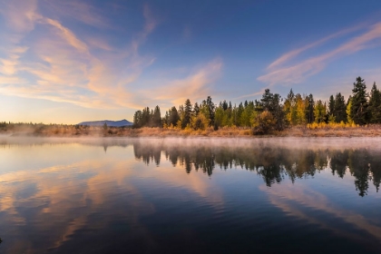 Picture of TRANQUIL AUTUMN SCENE ALONG SNAKE RIVER-GRAND TETON NATIONAL PARK-WYOMING