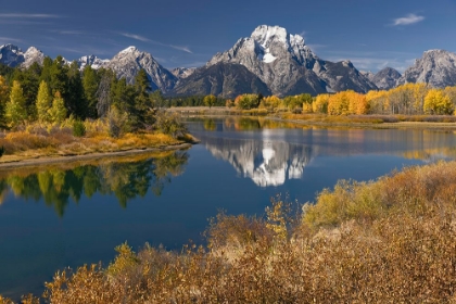 Picture of AUTUMN VIEW OF MOUNT MORAN AND SNAKE RIVER-GRAND TETON NATIONAL PARK-WYOMING