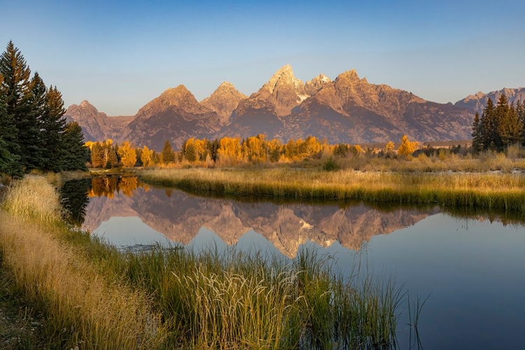 Picture of TETON RANGE FROM SCHWABACHER LANDING-GRAND TETON NATIONAL PARK-WYOMING