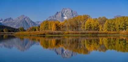 Picture of USA-WYOMING-GRAND TETON NATIONAL PARK PANORAMIC OF  REFLECTED IN OXBOW BEND IN AUTUMN