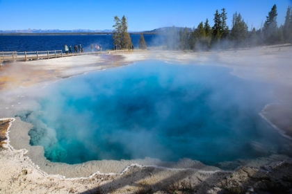 Picture of YELLOWSTONE NATIONAL PARK-WEST THUMB GEYSERS-LAKE YELLOWSTONE