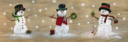 Picture of WOODEN SNOWMAN PANEL