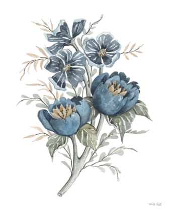 Picture of BLUE BOTANICAL PEONIES