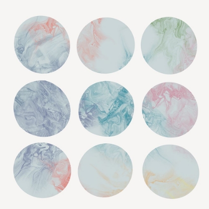 Picture of PASTEL DIPPED CIRCLES I 