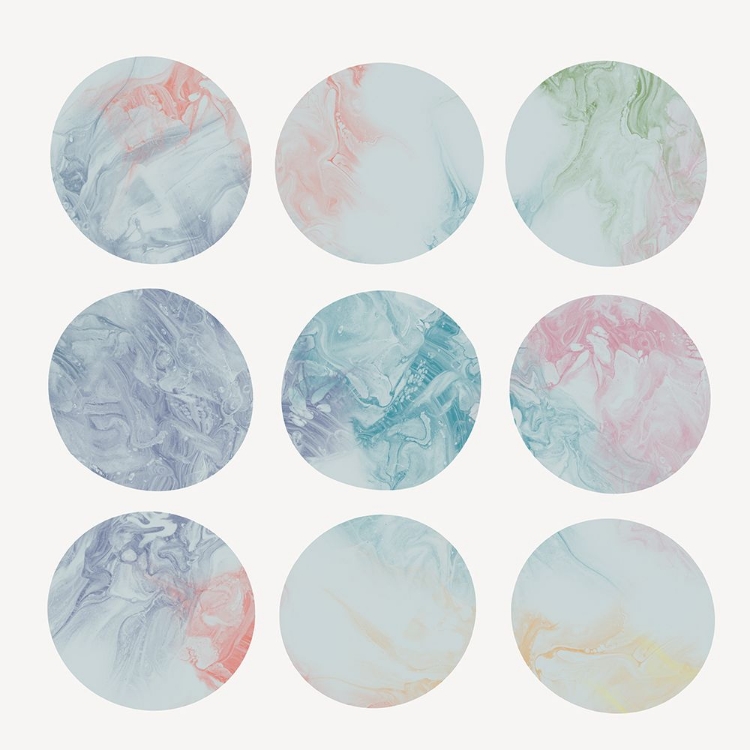 Picture of PASTEL DIPPED CIRCLES I 