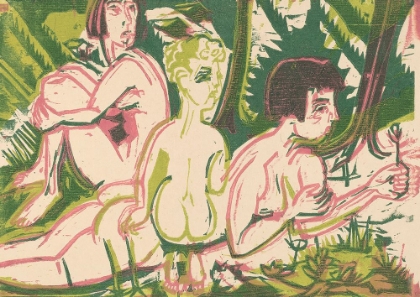 Picture of NUDE WOMEN WITH A CHILD IN THE FOREST