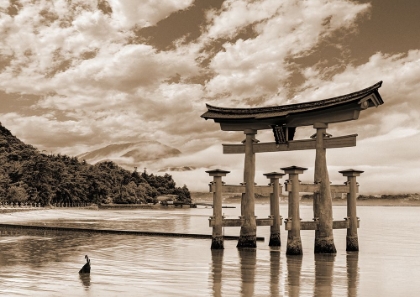 Picture of ITSUKUSHIMA SHRINE-HIROSHIMA-JAPAN (BW)