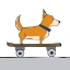 Picture of HANDSOME FUR DOG ON WHEELS