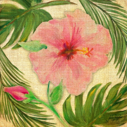 Picture of TROPICAL HIBISCUS ON BURLAP